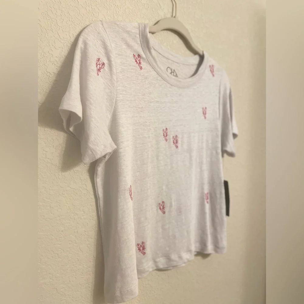 Chaser Linen Embroidered Short Sleeve Top - Picture 4 of 8